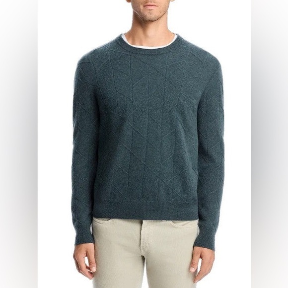 Bloomingdale's Men's Dark Teal Crewneck Sweater